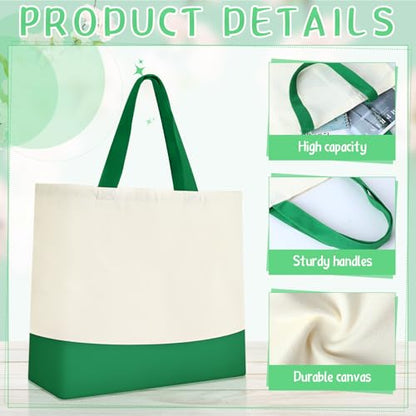 Epakh Canvas Tote Bags Bulk 18.5 x 15 In - color: Blue Green Color