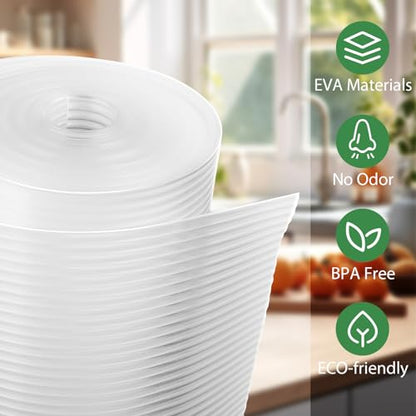 Anoak Shelf Liner Cabinet Liner, Non Adhesive Drawer Liner, Washable 12 Inch x 10 FT(120 Inch) Waterproof Durable Non-Slip Shelf Liner for Kitchen, Drawer, Refrigerator Stripe Clear - size: 12"W x 120"L