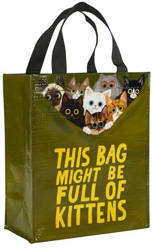 Blue Q Handy Tote Bag - Funny Reycled & Reusable Tote Bag - color: This Bag Might Be Full of Kittens