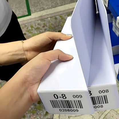 20 Pcs 30 * 12CM 1MM Separator Shelf Dividers Warehouse Shelf Isolation Board PVC Shelf Label for Supermarket Clothing Cabinet Storehouse Shelf, White - size: 30 * 12CM+9 * 6CM 1MM