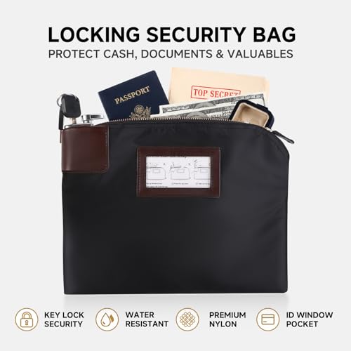 Eagle Locking Money Bag for Cash, Bank Deposits and Documents