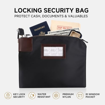 Eagle Locking Money Bag for Cash, Bank Deposits and Documents