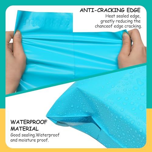 Poly Mailers 10 x 13 Inch, 100 Count, Blue 2.4 Mil Self-Seal Bags - color: Blue, size: 10x13 Inch 100 Pcs