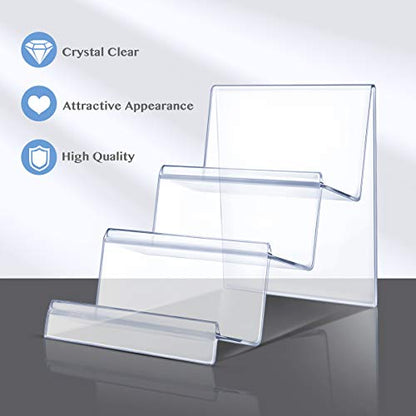 DOITOOL Clear Acrylic Purse Display Stand Holder Wallet Stand 3 Tier Handbag Purse Display Stand Glasses Holder Jewelry Display Riser Shelf for Home Decoration and Organizer - size: 3 Tier