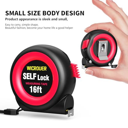 Tape Measure 16FT, Self-Locking, Imperial Metric Scale, High Precision - color: 16FT