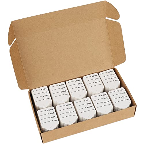 jijAcraft 1000Pcs Price Tags, White Clothing Tag for Retail, Small Kraft Paper Tag for Labeling Price, Size, Number, Writable Price Tags for Business Supplies Selling Jewlry, Clothes (2" X 1.3") - color: White