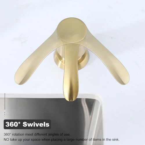 GAGALIFE Kitchen Sink Soap Dispenser - Brushed Gold, G080BG-G - color: Gold, size: with Hose