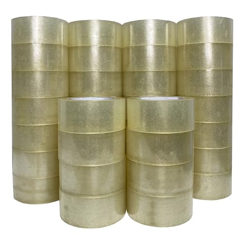 Clear Acrylic Carton Sealing Tape 36 Rolls/Case, 2" X 55 Yards/1.9 Mil Thick, Tape for Shipping, Packing Sealing Tape, Clear Packaging Tape, Bulk Packing Tape, Acrylic Packing Tape - size: 2" X 55 Yards/1.9 Mil Thick, style: 36 Rolls/ Case