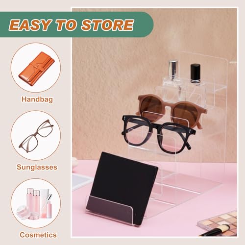 Kathfly 2 Pack 7-tier Acrylic Display Stand for Purses & Wallets - size: 7-tier