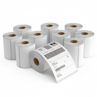 10 Rolls 4" x 6" Direct Thermal Printer Label, 250 Labels/Roll - size: 10 Rolls/2500 Labels