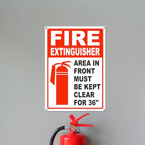Brimar Fire Extinguisher Keep Clear Sign, 10 X 14 Inch Plastic Safety Sign - size: 10x14" Keep Clear (Plastic)