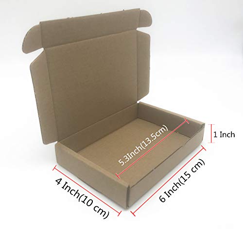 Small Shipping Boxes 6x4x1 Inch Cardboard Packaging Mailing Box 50 Pack - size: 6x4x1 Inch/50pcs