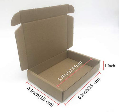 Small Shipping Boxes 6x4x1 Inch Cardboard Packaging Mailing Box 50 Pack - size: 6x4x1 Inch/50pcs