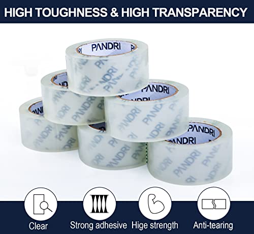 PANDRI Clear Packing Tape, 36 Rolls Heavy Duty Packaging Tape for Shipping Packaging Moving Sealing, 1.88 inches Wide, 65 Yards Per Roll, Total 2340 Yards (Pack of 3) - size: 1.88 Inch 36 Rolls (Pack of 3)