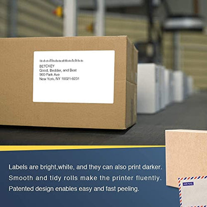 BETCKEY - Compatible Shipping Labels Replacement for Brother DK-1247 (4.07" x 6.4"), Use with Brother QL Label Printers [10 Rolls + 2 Reusable Cartridges] - color: Dk-1247 4.07" X 6.4" Fit Ql-1110nwb