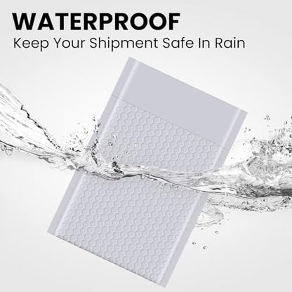 Bubble Mailers 4x8inch 100Pack Grey Bubble Mailers Self-Seal Padded Mailing Envelopes Bubble Opaque Padded Mailer for Small Businesses to Package and Mail Jewelry Cosmetics#000（white，grey） - size: 4x8-100Pc