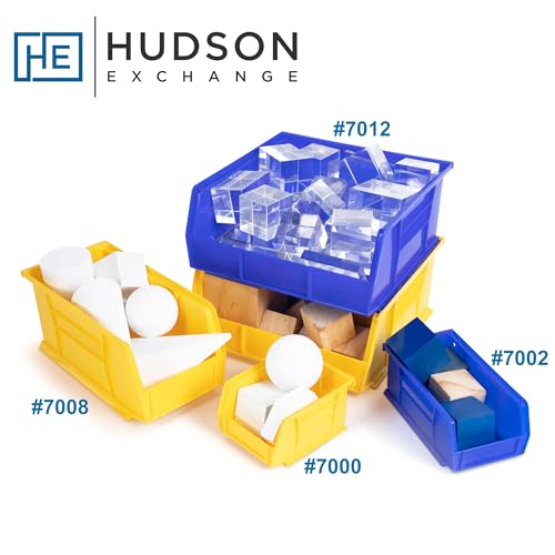 HE HUDSON EXCHANGE 7.5" x 4" x 3" (12 Pack) Plastic Stackable Storage Bin, Red - color: Red, size: 12 Pack