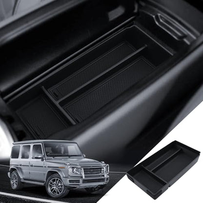 for Benz G-Class Center Console Organizer Benz G-Class G500/G350/W463/W464 2018-2024 Accessories Armrest Tray Middle Storage Box Insert Container Durable ABS Plastic - size: for 2018-2024 Mercedes Benz G-Class