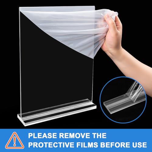 Dynta 48 Pack Acrylic Sign Holder 8.5 x 11 Inches Clear Table Sign Holder - size: 8.5x11 Inches (Pack of 2)