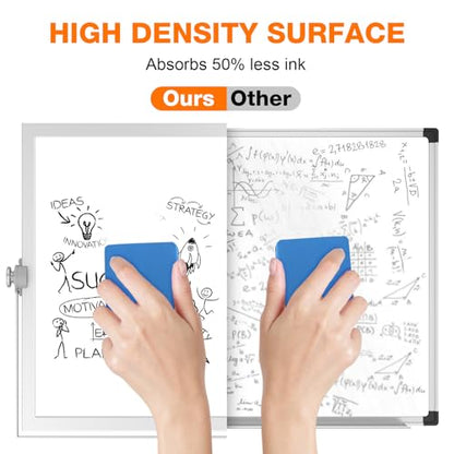 Desktop Whiteboard 16x12 Stand, Double Sided Dry Erase Board Kids - size: 16*12white