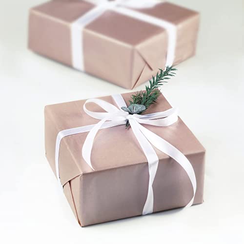 UNIQOOO 100 Sheets 20X14 Premium Metallic Rose Gold Champagne Gold Tissue Gift Wrap Paper Bulk Recyclable Gift Wrapping Accessory - Perfect for Small Gift Bags, Wedding, Party, DIY Craft - color: Champagne Rose Gold, style: 20x14 Inch (Pack of 100)
