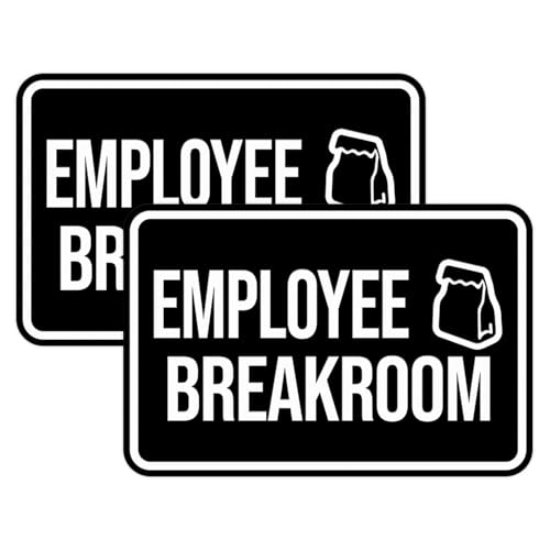 Classic Framed Employee Breakroom Sign (Black) - Small 2 Pack - color: Black, size: 4 x 6" - Small (2 Pack)