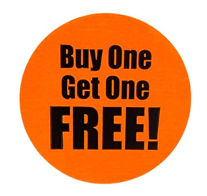 BOGO Label Stickers 1.5-inch Round Pricing Discount Retail Labels
