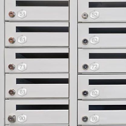 Yaocom 50 Pcs Hollowed Stainless Steel Number Tags - style: Hexagon, 51-100