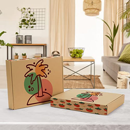 13x10x2 Cardboard Shipping Boxes Set of 20, Brown - size: 13" x 10" x 2"