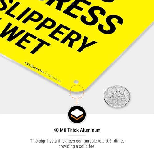 Caution Cleaning in Progress Floor Slippery When Wet OSHA Sign, - size: 10x14