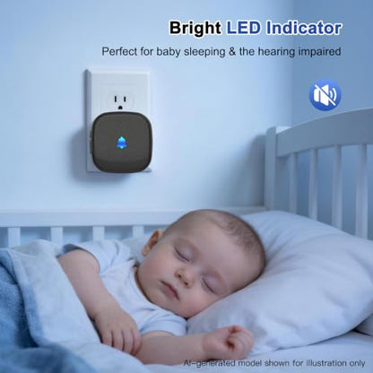 Wireless Doorbell with 2 Buttons, Waterproof Door Bells & Chimes Wireless - size: 2 Buttons + 1 Receiver