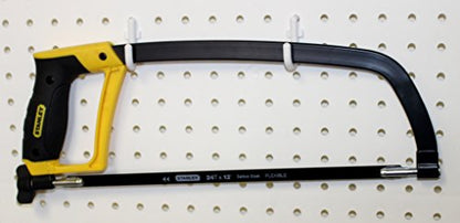WallPeg Hook Kit - 100 L Pegboard Hooks Tool Storage Garage Organizer Choice B/W (50, White) - color: White