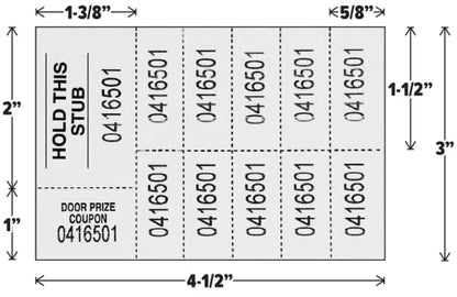 Auction Tickets - 1000 Sheets - 10 Numbers per Sheet (Red) - color: Red
