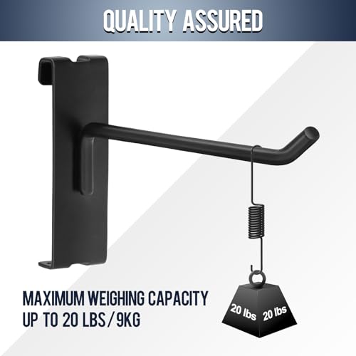 Gridwall Hooks 100 Pcs, 10 Inch Heavy Duty Display Hooks for Grid Wall Panels, Wire Gridwall Accessories for Retail Display Rack Hanging Storage (Black) - size: 10 Inch