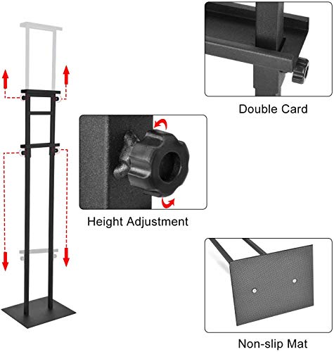 GUOHONG Poster Stand for Display, Adjustable Floor Standing Sign Holder - size: 75 inch-1Pack