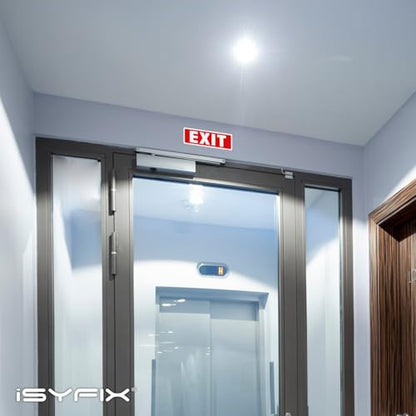 iSYFIX Exit Sign, 12x4 Inch, 12 Pack - color: Metal, size: 12 Pk 12x4