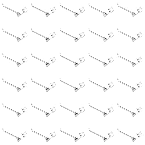 40Pcs Slatwall Panel Hooks Bulk Set, Metal Pegboard Organizer Slat Wall Hanging Display Hanger Hooks for Gridwall Garage Shop Retail (4 Inches/10 CM) - size: 4 Inches/10 CM