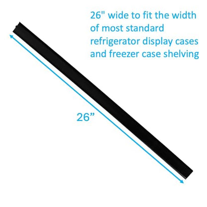 100 Pack Shelf Label Strip Sign Holders for 26”L Dbl. Wire Cooler Shelves