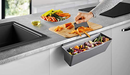 Metaltex Kitchen Recycle Waste bin for Sideboard, Grey, 35x16x13 cm - color: Grey