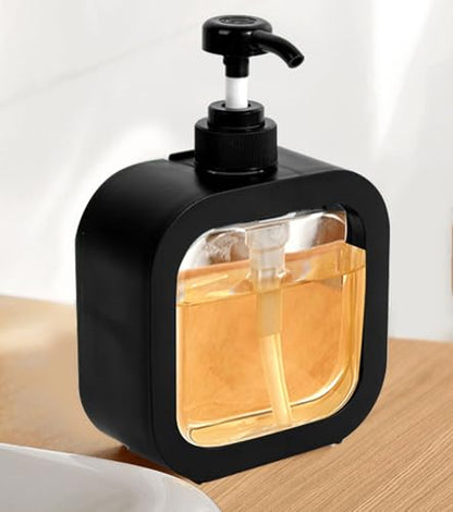 Soap Dispenser, Multifunctional, Bathroom & Kitchen, Liquid Dish Wash One-Hand Dispensing, Black, 17oz - color: Black, 17oz