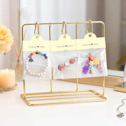 joycraft 100Pcs Yellow Packaging for Small Business, Jewelry Package Supplies with Clear Bags, Jewelry Display Bags for Selling, Craft Packaging Set for Bracelets, Key Chains, Earring, Necklace. - color: Yellow