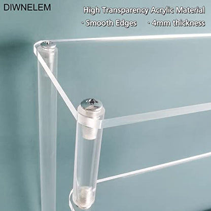 5 Tier Acrylic Risers - Acrylic Display Stands for Countertop Organizer, Collections and Cosmetics (11.6 * 11.8 * 9.6 inch) - color: Clear