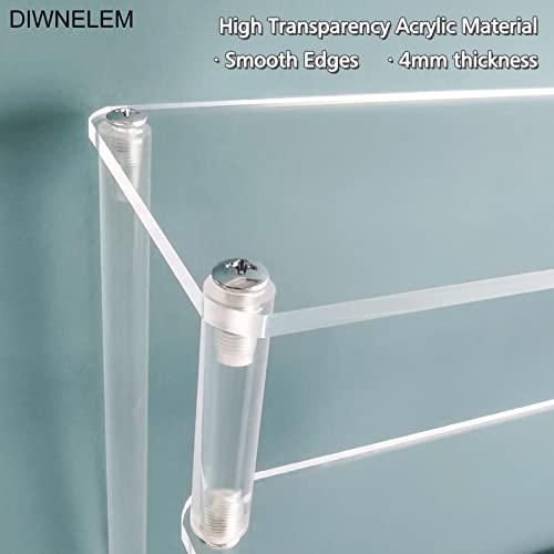 5 Tier Acrylic Risers - Acrylic Display Stands for Countertop Organizer, Collections and Cosmetics (11.6 * 11.8 * 9.6 inch) - color: Clear