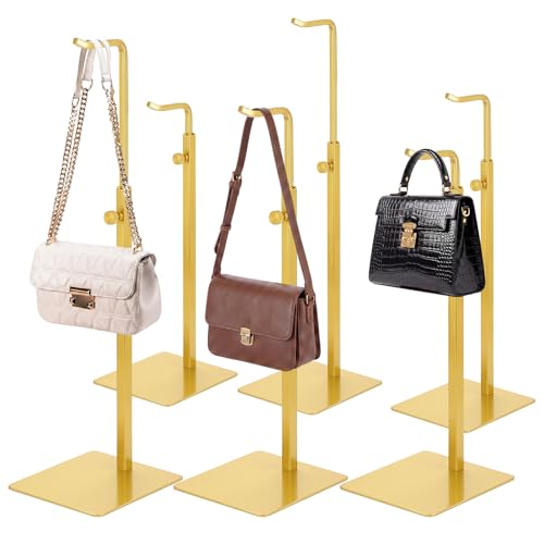 6 Pack Purse Stand Holder Handbag Display Stand, Gold - color: Gold