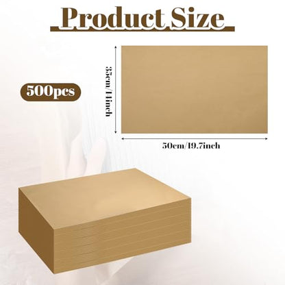 MAQUITA 500 Sheets Brown Tissue Paper for Packaging, Premium Cream Tissue Paper Bulk 14 x 20 Inches for Gift Bags, Floral Filler, Gift Wrapping, DIY Crafts, Party & Wedding Decor