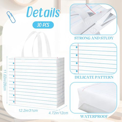 为Abbylike 30 Pcs Thank You Gift Bags Teacher Notebook Tote 12.2x11x4.72" - style: Notebook