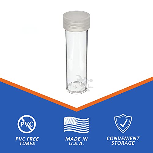 OnFireGuy 10pcs Coin Storage Tubes | Penny/Cent Coin Tubes Round Clear Tubes with Screw-on Lid Made in USA by Edgar Marcus - size: Penny/Cent