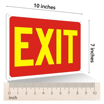 5 Pack Exit Signs, Exit Sign Stickers for Door and Wall Mount - High Visibility Safety Sign, Premium Self-Adhesive Vinyl Easy to Install (Yellow) - color: Exit Sign Yellow