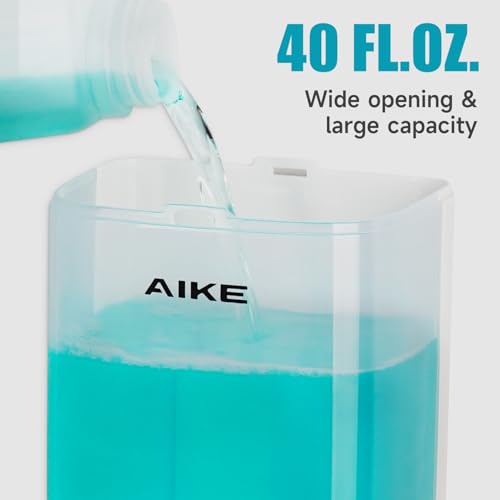 AIKE Liquid Commercial Soap Dispenser,40oz Capacity for Bathroom White - color: White
