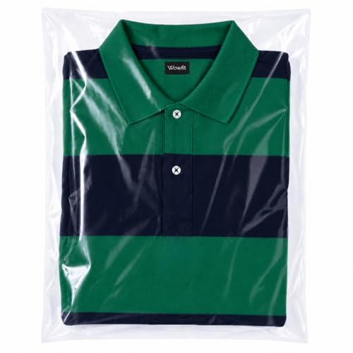 Wowfit 100 CT 11x15 Self Sealing Clear Poly Bags for Clothing & Artwork - size: 11x15 Inch (Pack of 100)